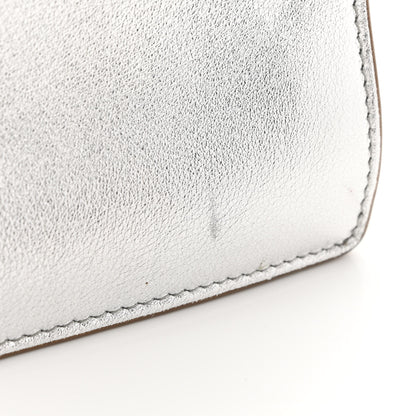 Fendi Vitello Catalan Mirror Scalloped Multi Studded Small Kan I Shoulder Bag Argento 14 of 14