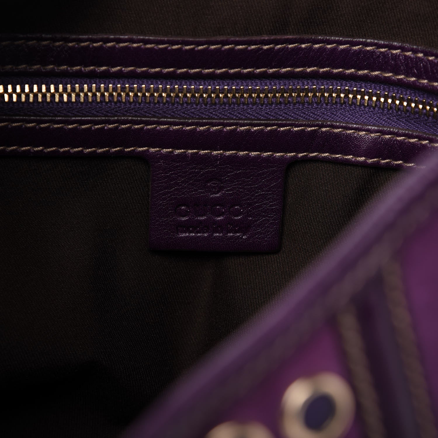 Gucci Suede Studded Jackie O Bouvier Hobo Purple 8 of 10