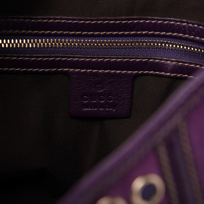 Gucci Suede Studded Jackie O Bouvier Hobo Purple 8 of 10