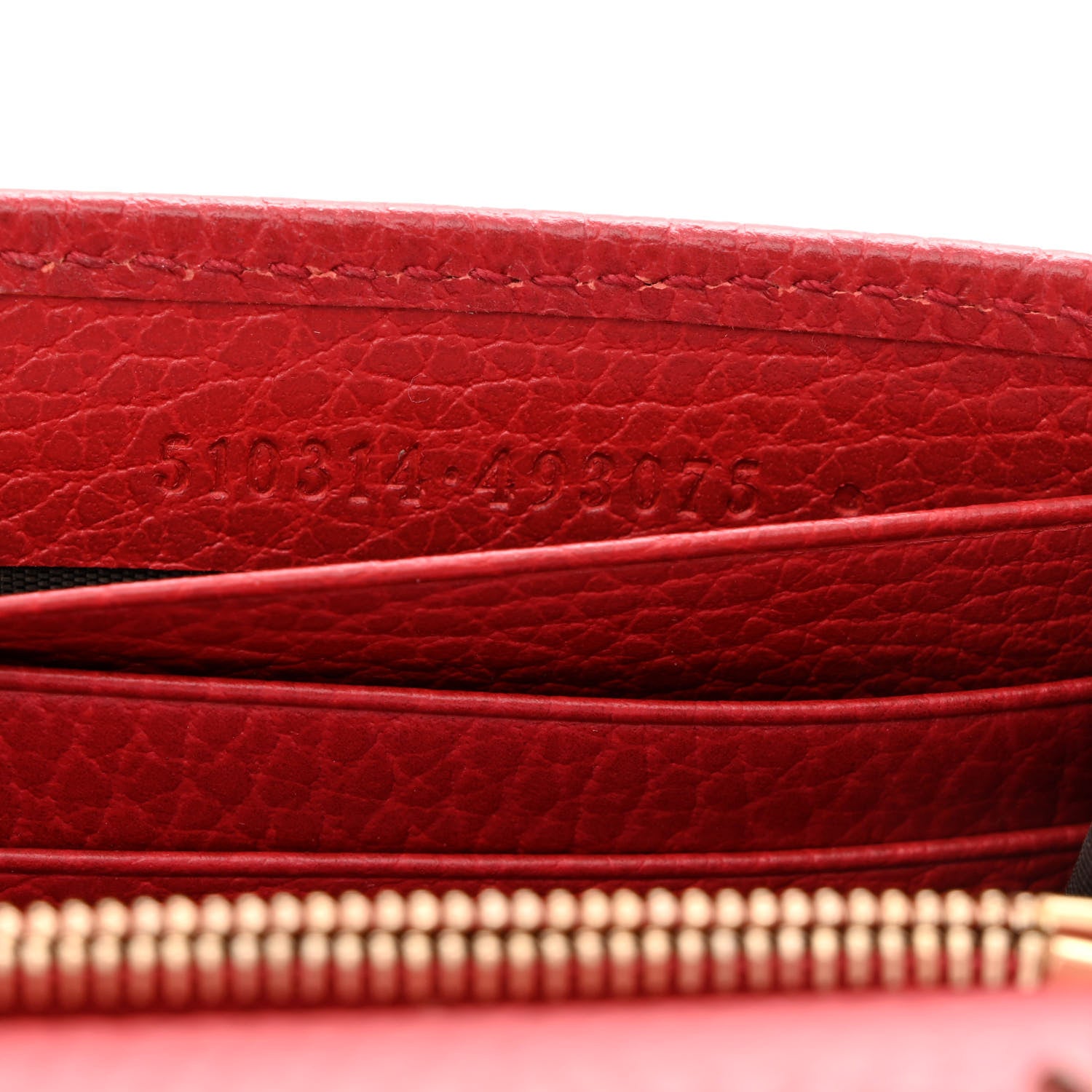 Gucci Dollar Calfskin Interlocking G Chain Wallet Red 7 of 10