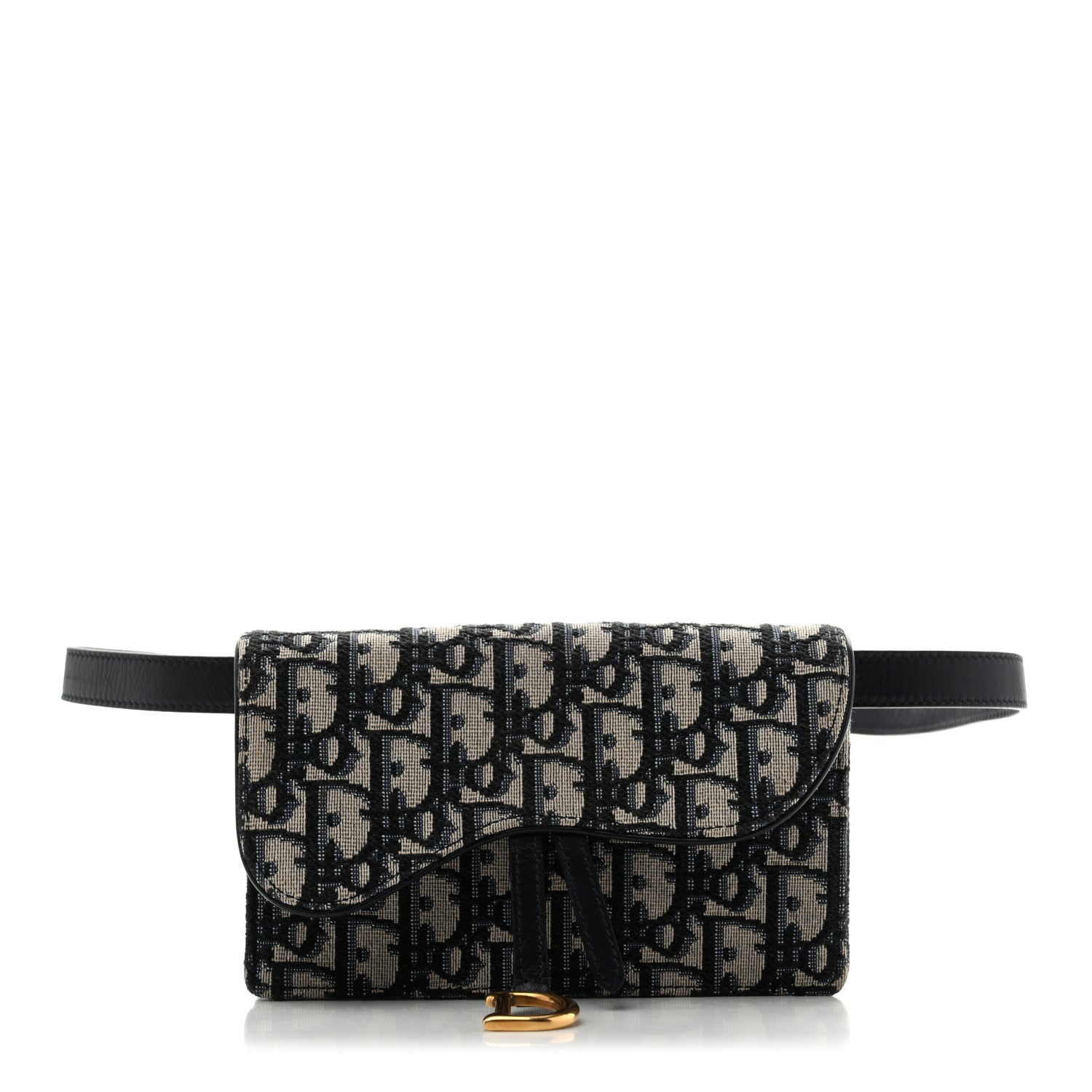 Christian Dior Oblique Saddle Belt Bag Blue 1 of 13