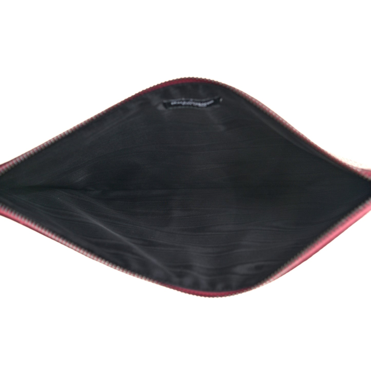 Dauphine Family Patch Zip Clutch Bag Red
