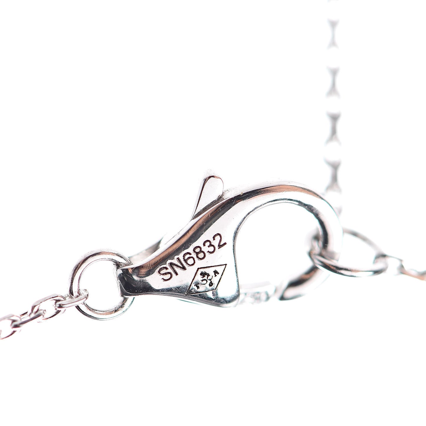 18K White Gold Diamond Caresse D'Orchidees Par Necklace