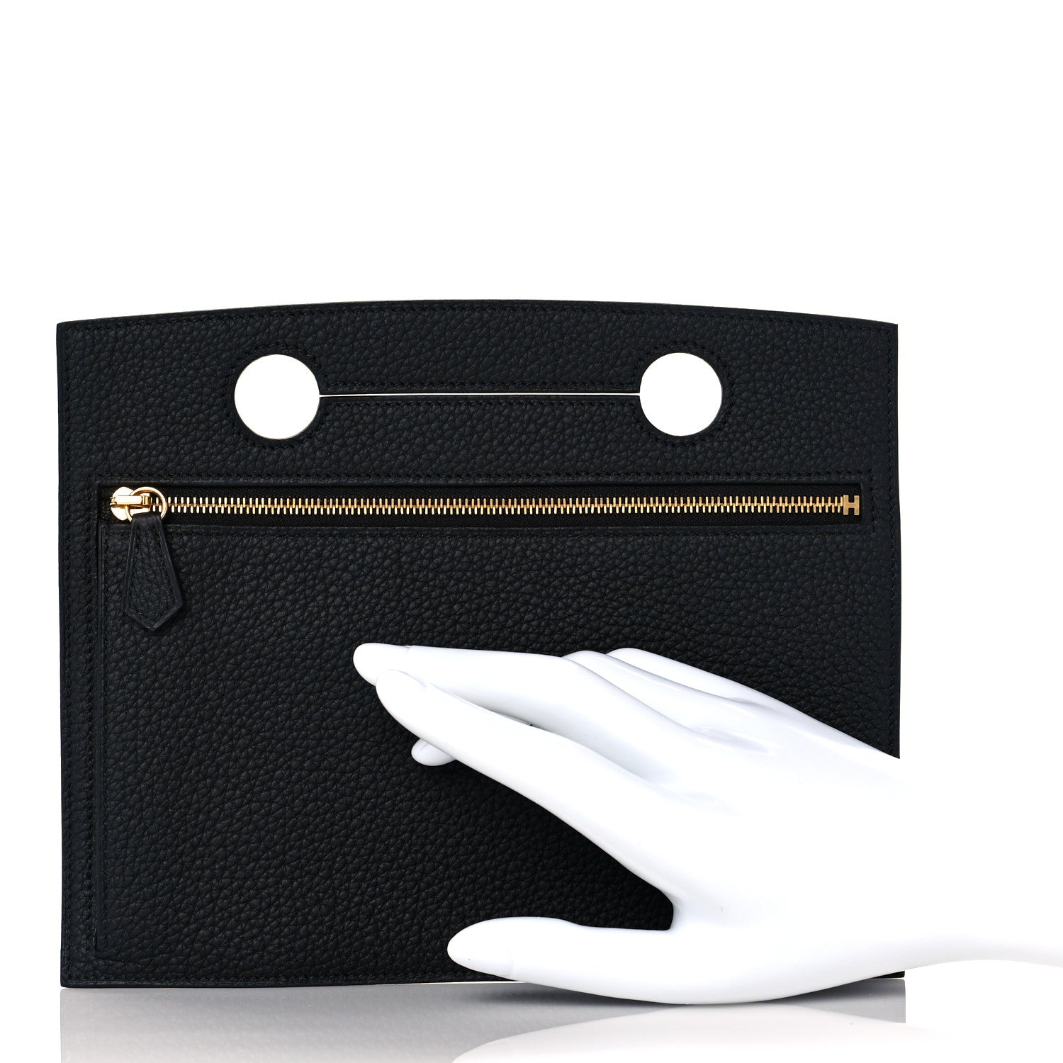 Hermes Togo Backpocket Pouch 25 Black 2 of 9