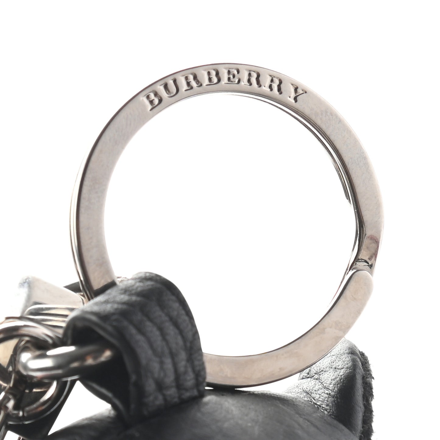 Grained Calfskin Thomas Bear Bag Charm Black