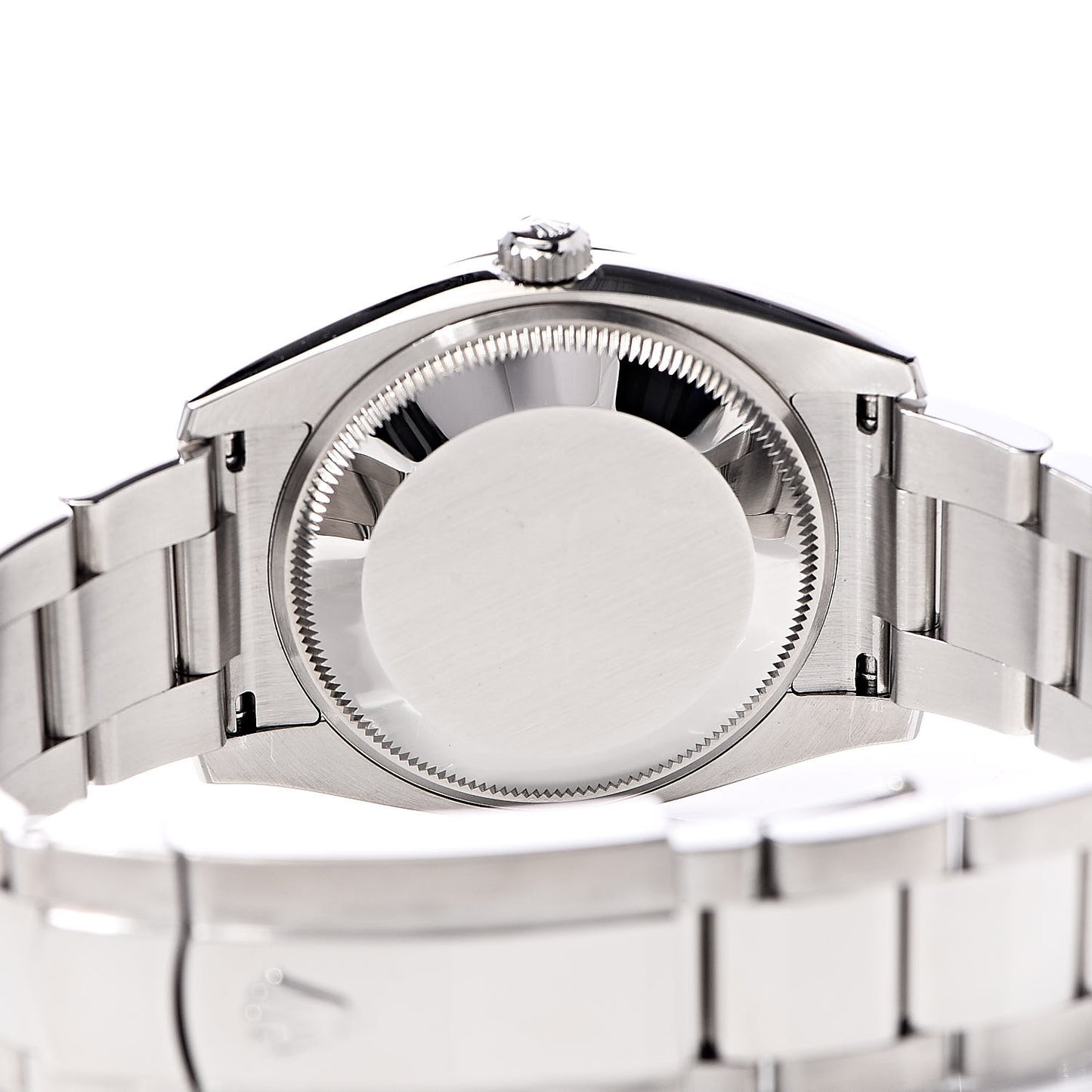 Stainless Steel 18K White Gold Diamond 34mm Oyster Perpetual Date Watch Black 115234