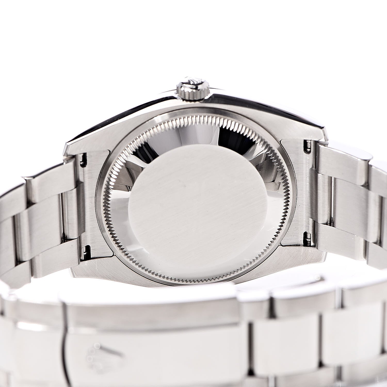 Rolex Stainless Steel 18K White Gold Diamond 34mm Oyster Perpetual Date Watch Black 115234 6 of 8