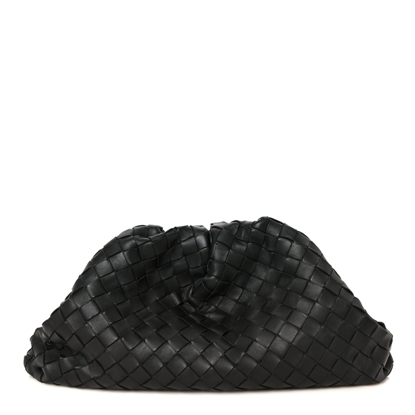 Nappa Maxi Intrecciato The Pouch Oversized Clutch Black