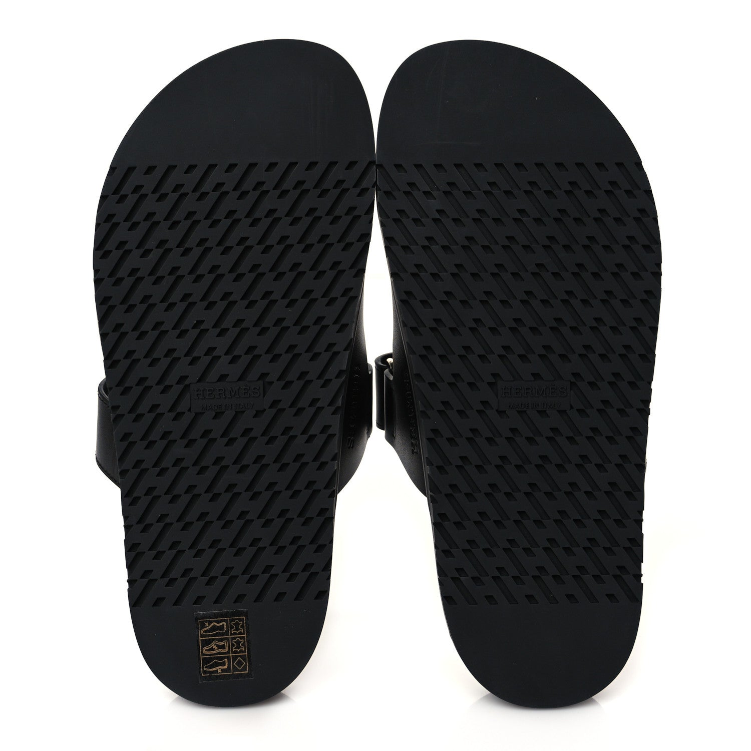 Hermes Calfskin Womens Chypre Sandals 37 Black 5 of 9