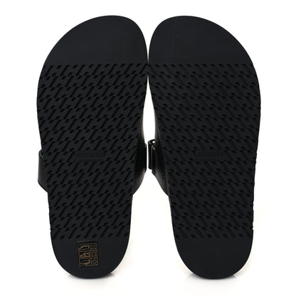 Hermes Calfskin Womens Chypre Sandals 37 Black 5 of 9