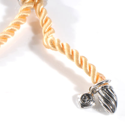 David Yurman Sterling Silver and Silk Cord Bracelet Yellow 3 of 4