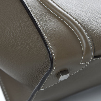 Celine Drummed Calfskin Mini Luggage Souris 10 of 15