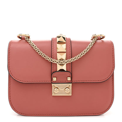 Valentino Garavani Vitello Small Glam Lock Rockstud Flap Antique Rose 1 of 12