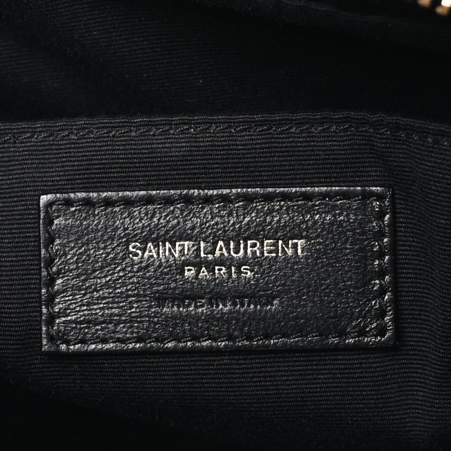 Calfskin Matelasse Monogram Lou Camera Bag Black