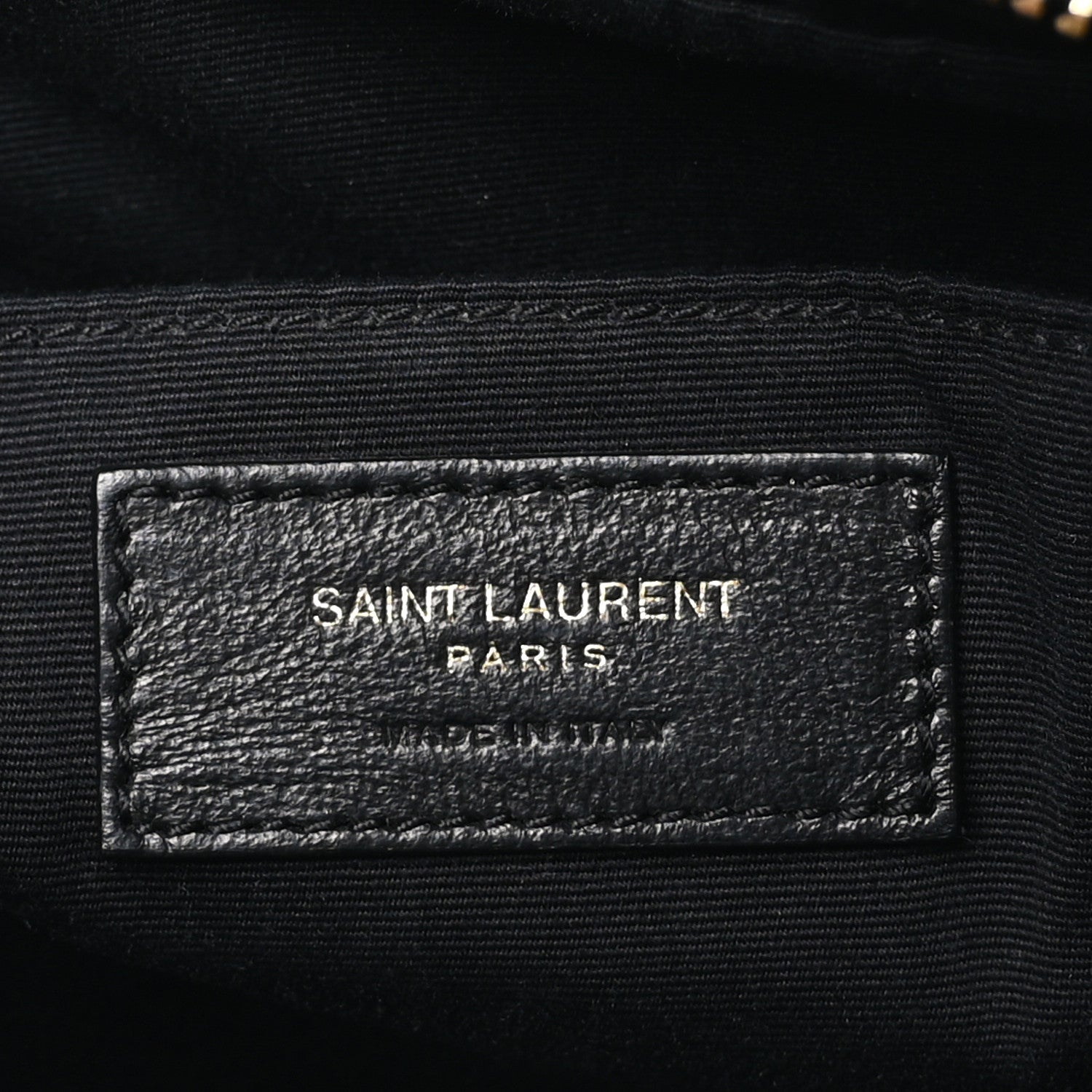 Saint Laurent Calfskin Matelasse Monogram Lou Camera Bag Black 6 of 10