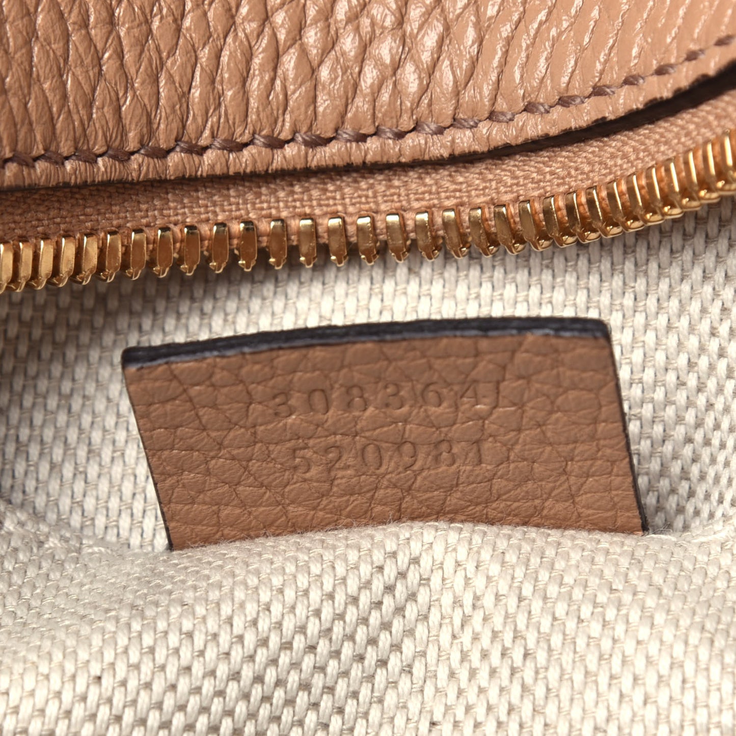 Pebbled Calfskin Small Soho Disco Bag Rose Beige