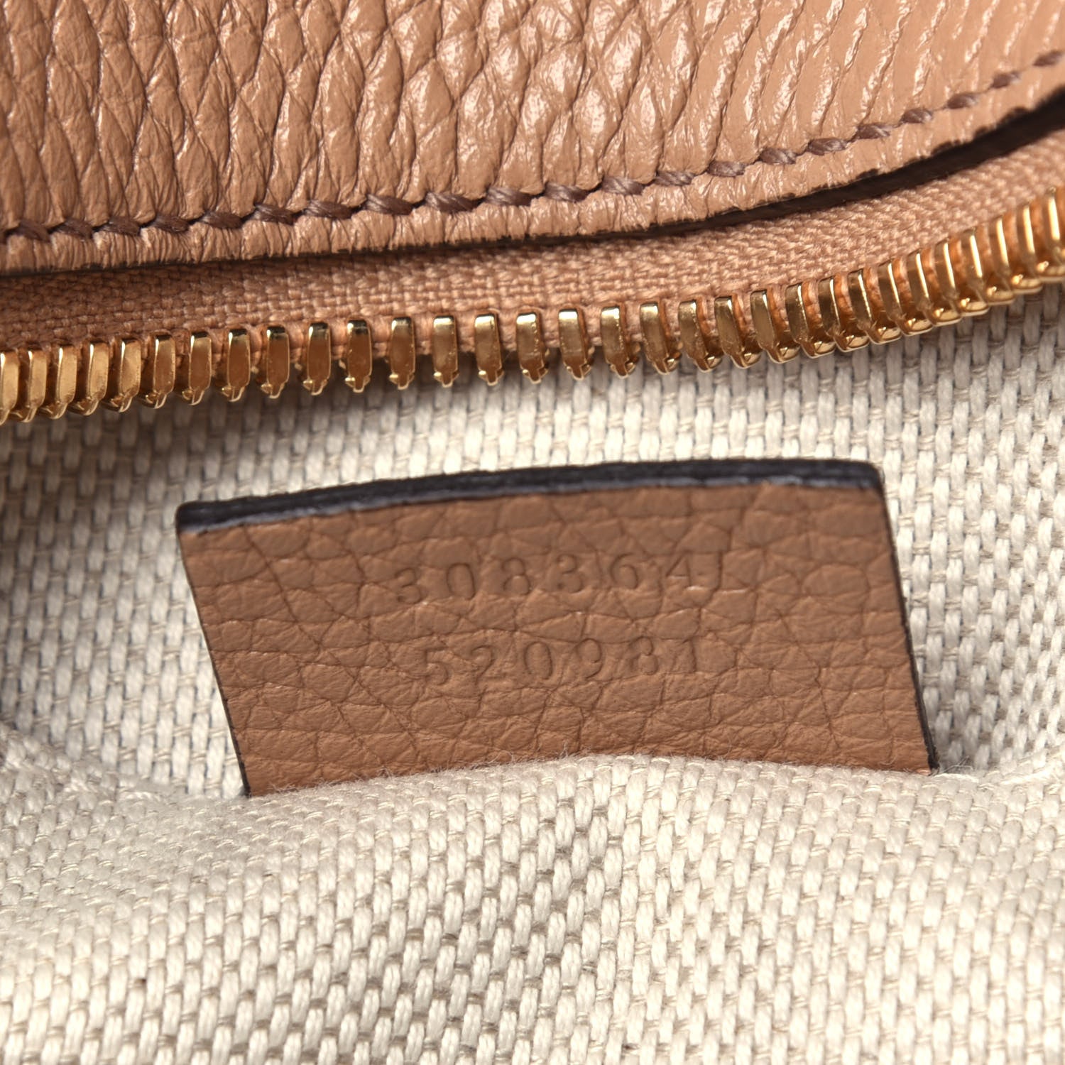 Gucci Pebbled Calfskin Small Soho Disco Bag Rose Beige 7 of 9