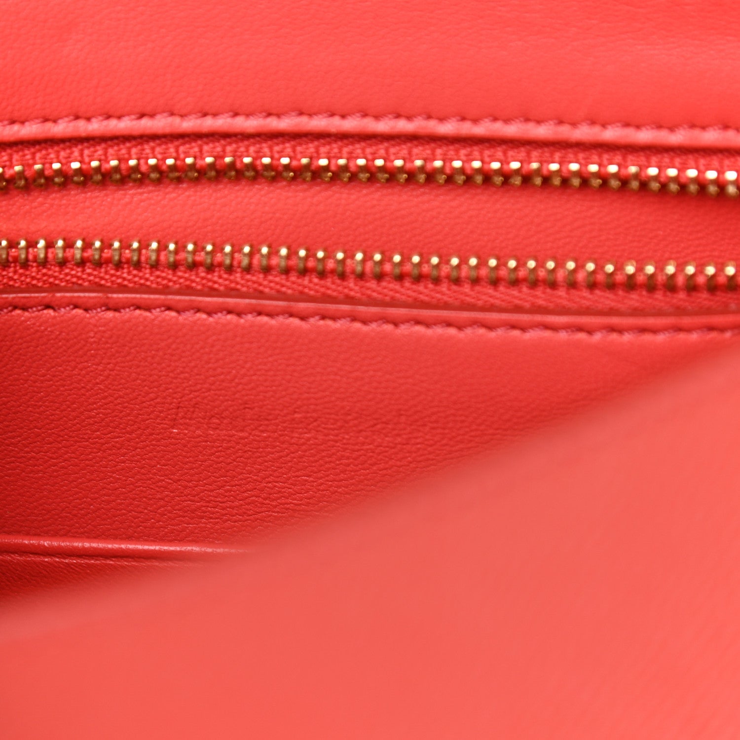 Celine Grained Calfskin Small Trotteur Coquelicot 6 of 8