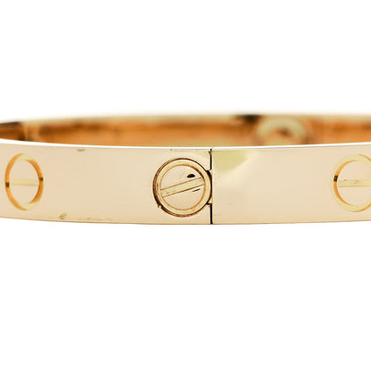 Cartier 18K Yellow Gold 4 Diamond LOVE Bracelet 16 5 of 9