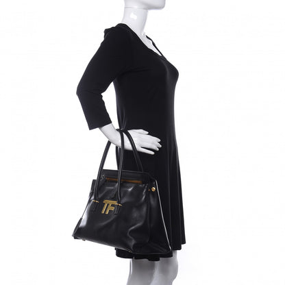 Tom Ford Smooth Calfskin Medium Icon Bag Black 2 of 8