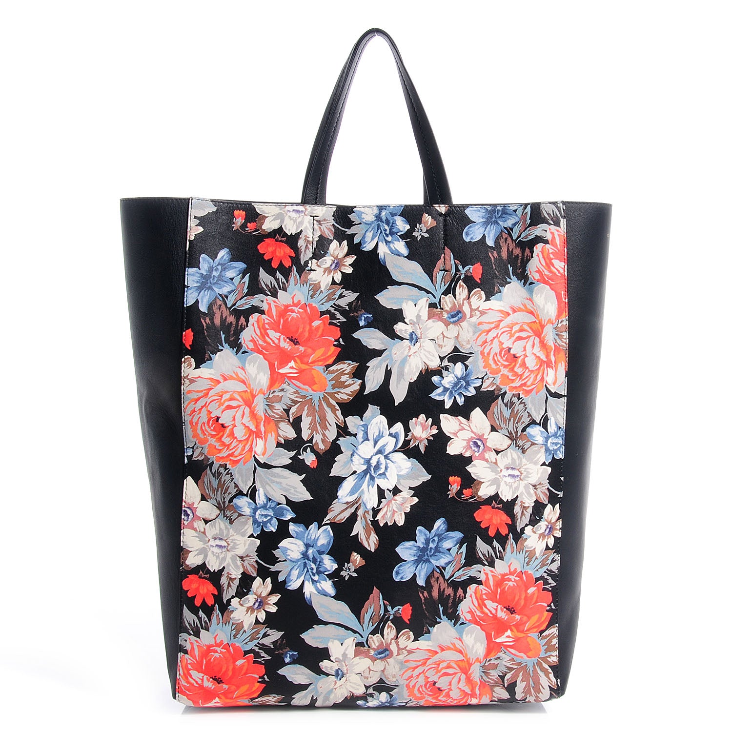 Celine Lambskin Floral Vertical Cabas Potiron 1 of 8