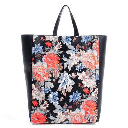 Celine Lambskin Floral Vertical Cabas Potiron 1 of 8