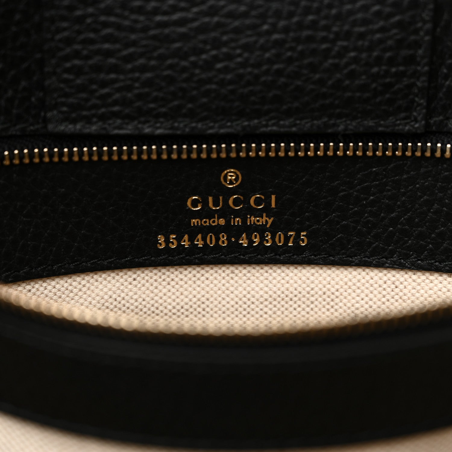 Gucci Pebbled Calfskin Small Swing Tote Black 5 of 10