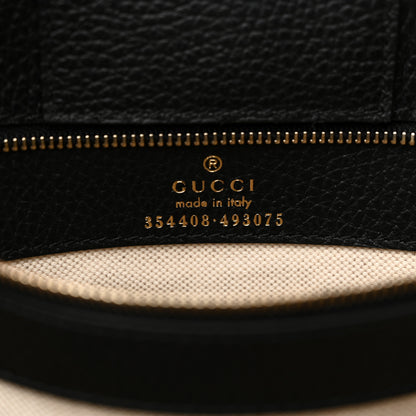 Gucci Pebbled Calfskin Small Swing Tote Black 5 of 10