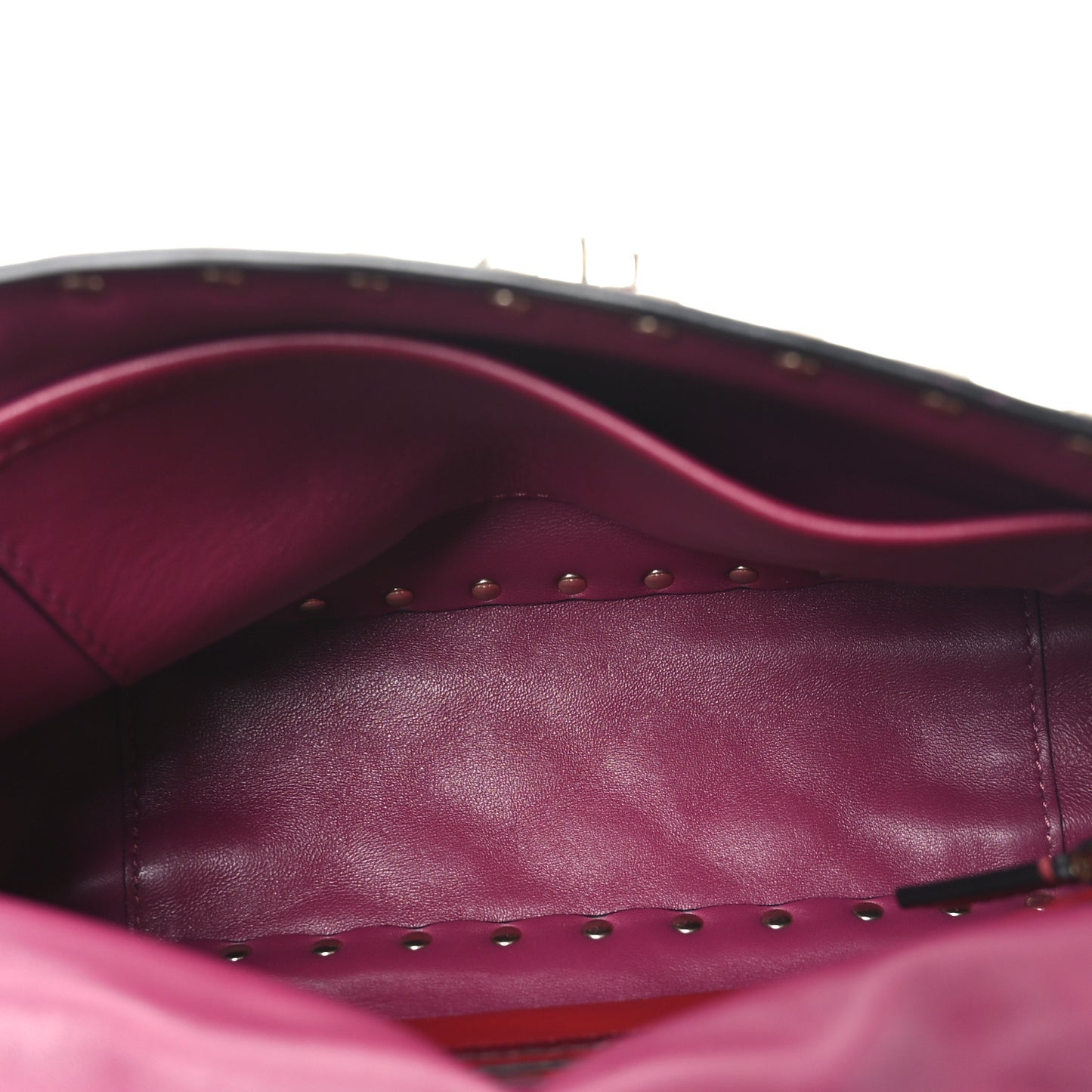 Nappa Medium Rockstud Spike Shoulder Bag Camelia