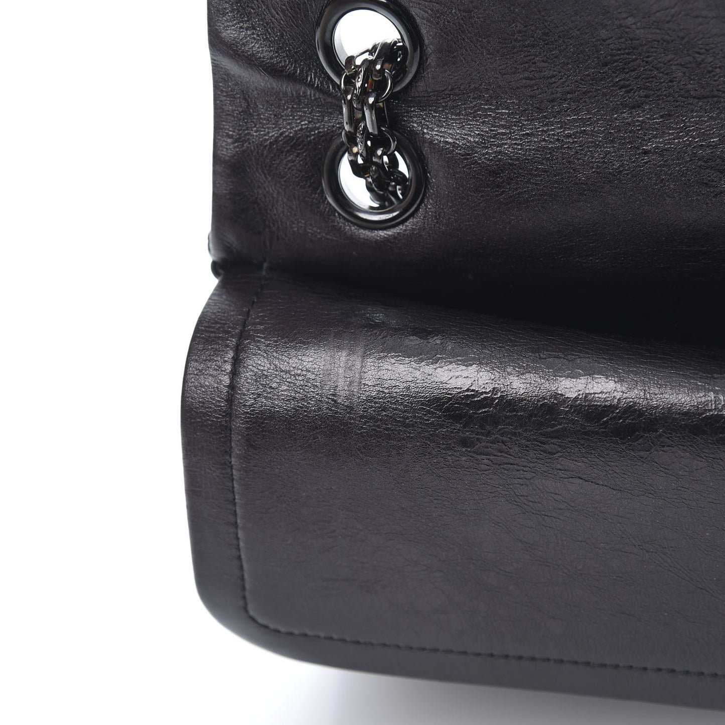 Aged Calfskin Quilted 2.55 Reissue 226 Flap So Black