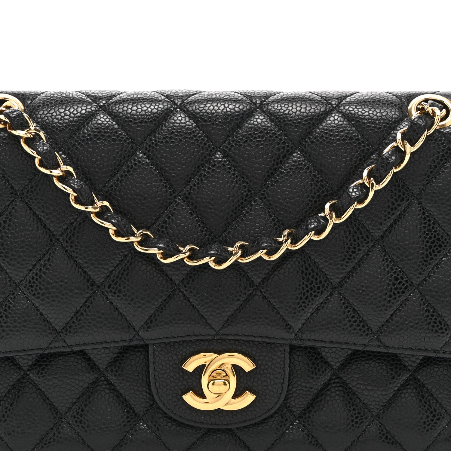 Chanel Caviar Quilted Medium Double Flap Black 8 of 10