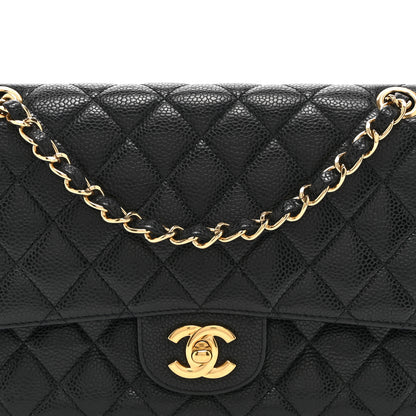 Chanel Caviar Quilted Medium Double Flap Black 8 of 10