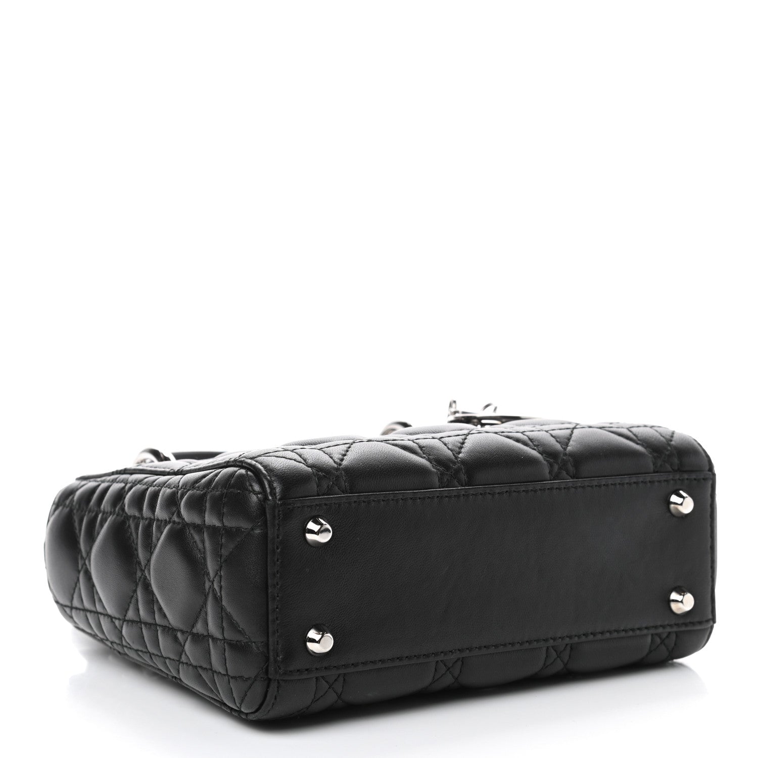 Christian Dior Lambskin Cannage Mini Lady Dior Black 3 of 4