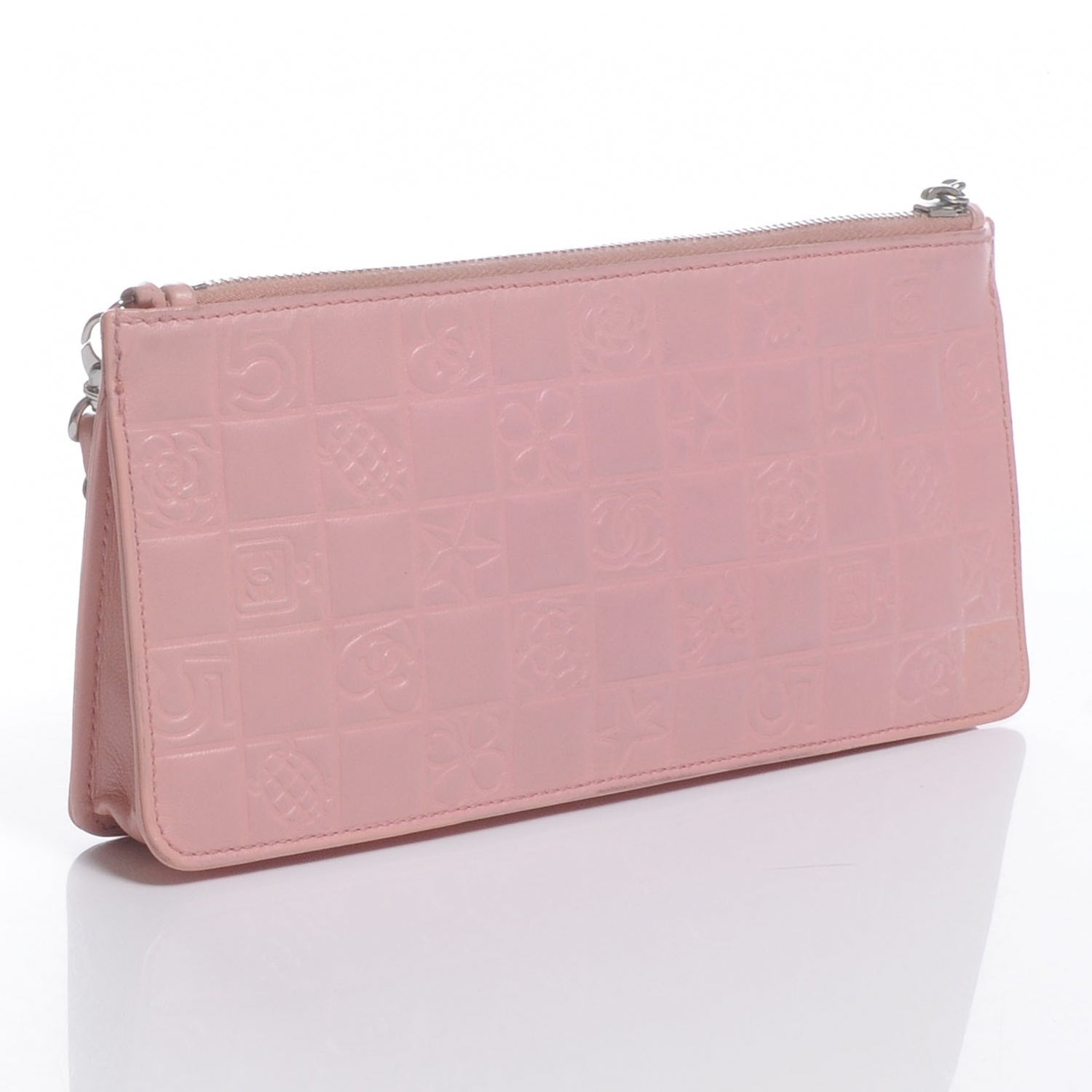 Chanel Lambskin Precious Symbols Pochette Pink 3 of 7