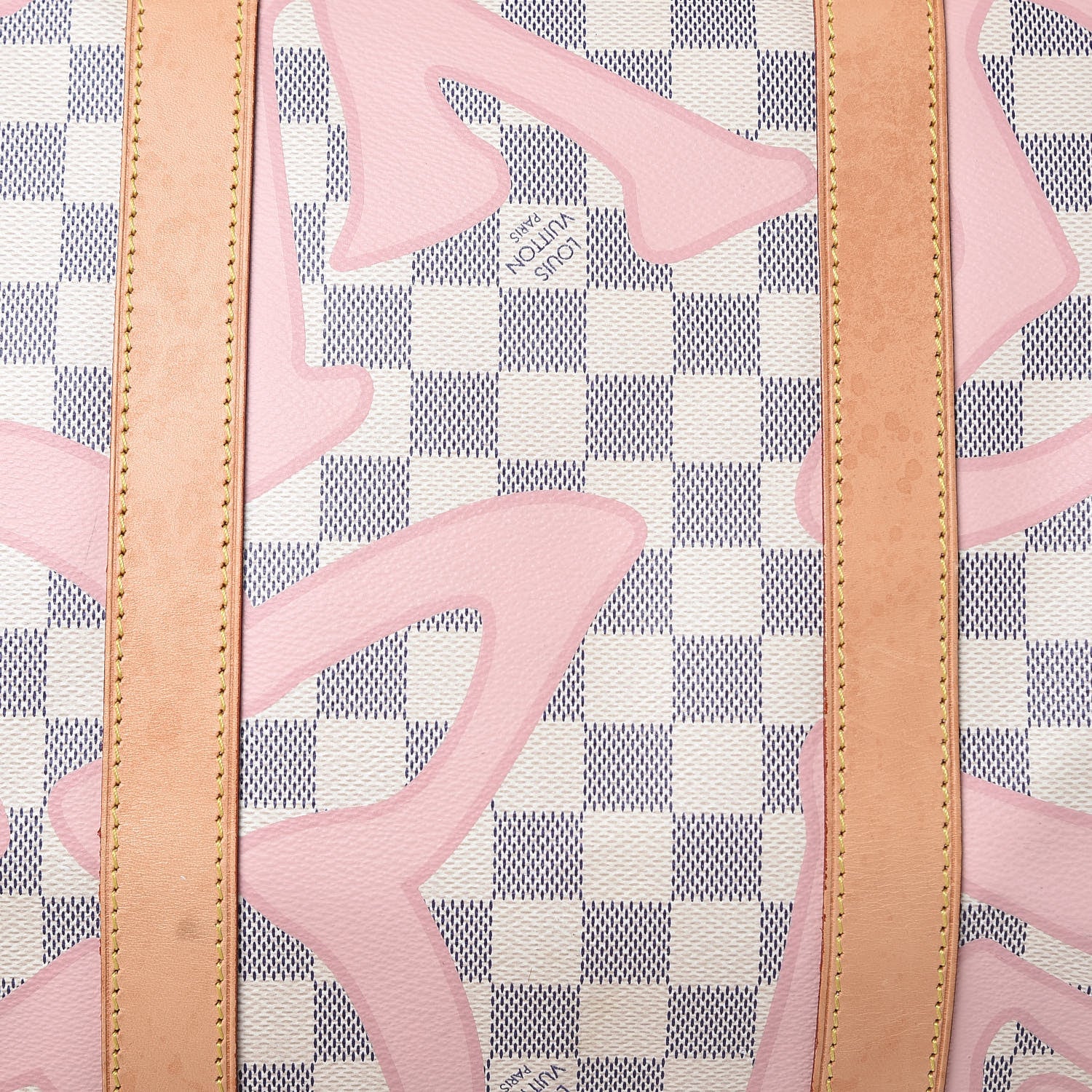 Louis Vuitton Damier Azur Tahitienne Keepall Bandouliere 50 Rose Ballerine 14 of 18