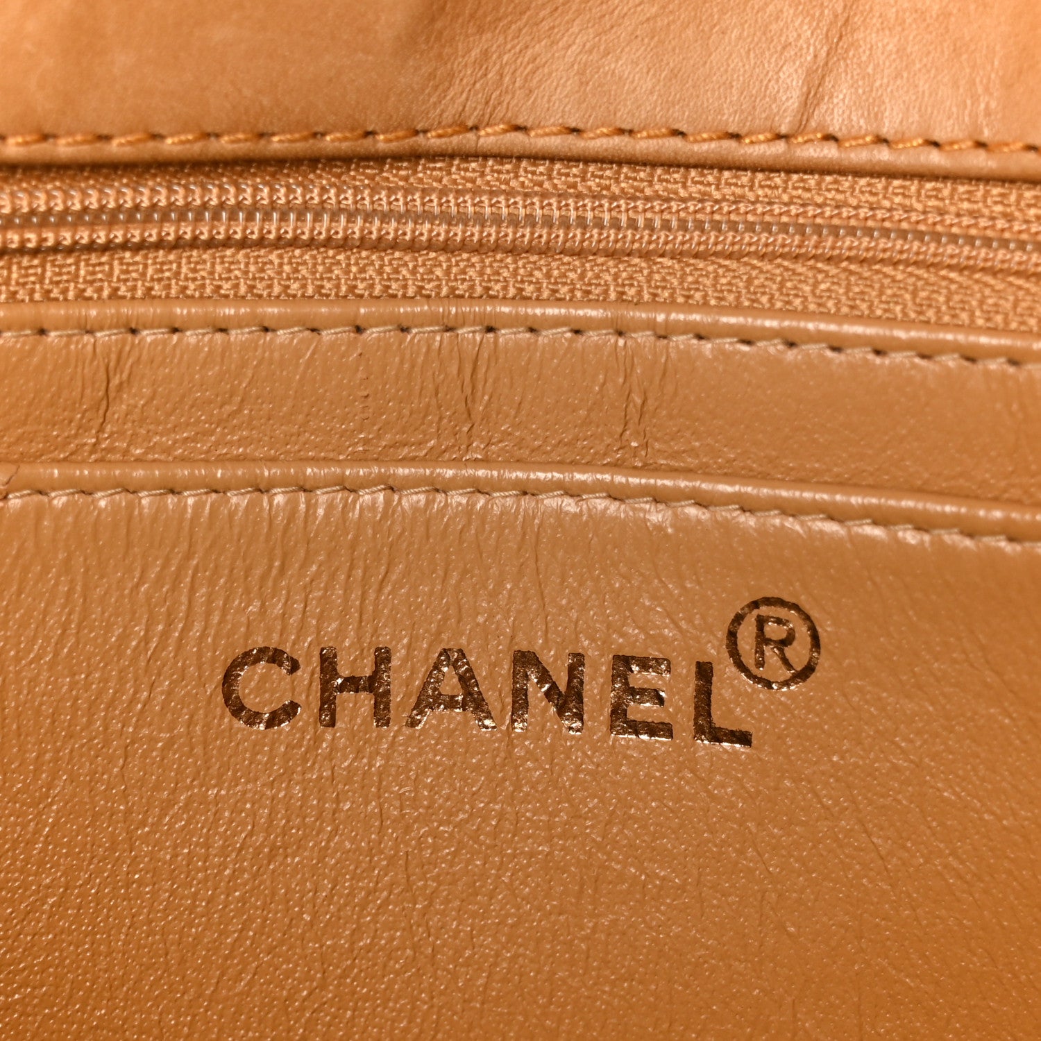 Chanel Lambskin Stitched Jumbo Single Flap Beige 7 of 13