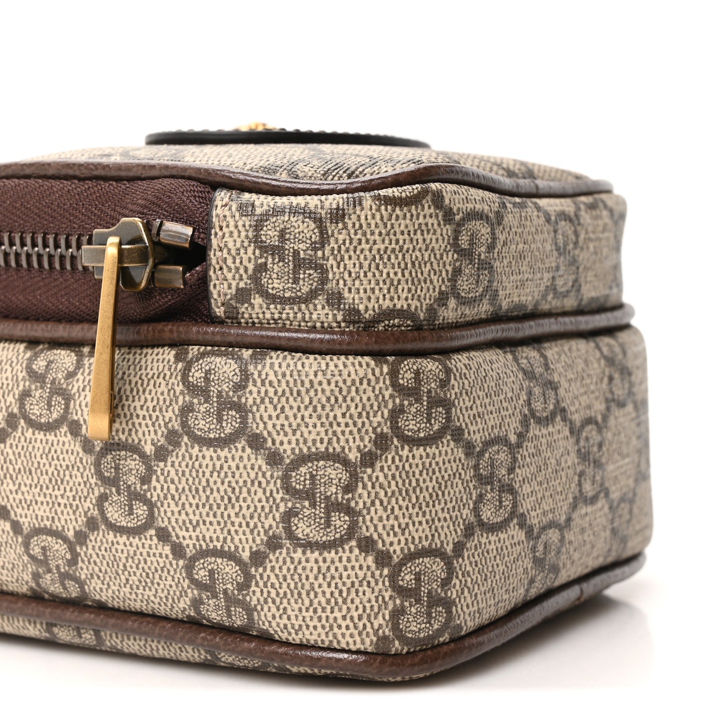 GG Supreme Monogram Mini Neo Vintage Double Zip Messenger Bag Beige New Acero Crop