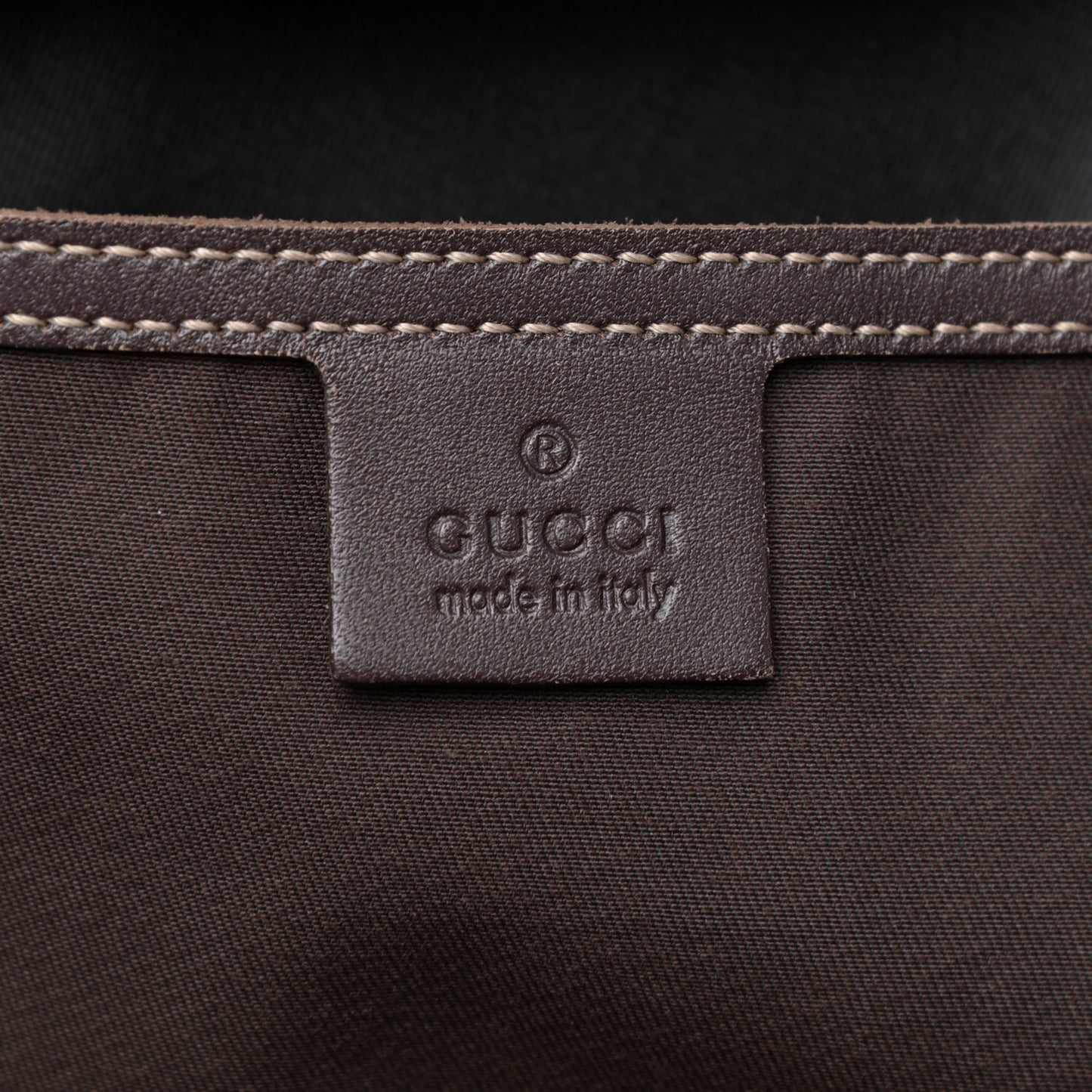 GG Supreme Monogram Large Zippered Shopping Tote Brown