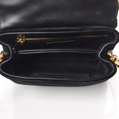 Saint Laurent Velvet Y Quilted Monogram Toy Loulou Crossbody Bag French Black 6 of 14