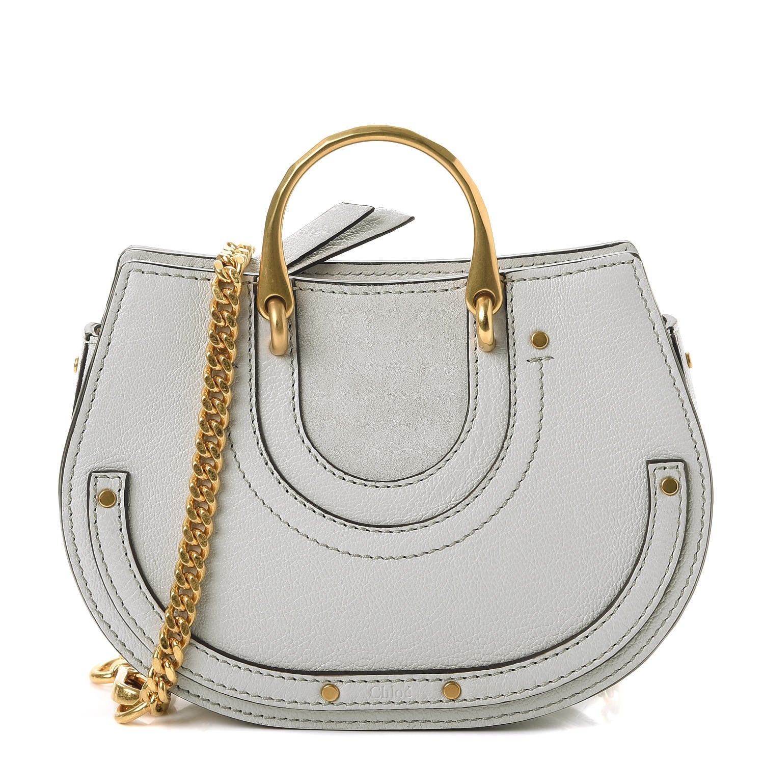 Chloe Calfskin Suede Mini Pixie Signature Belt Bag Airy Grey 1 of 10