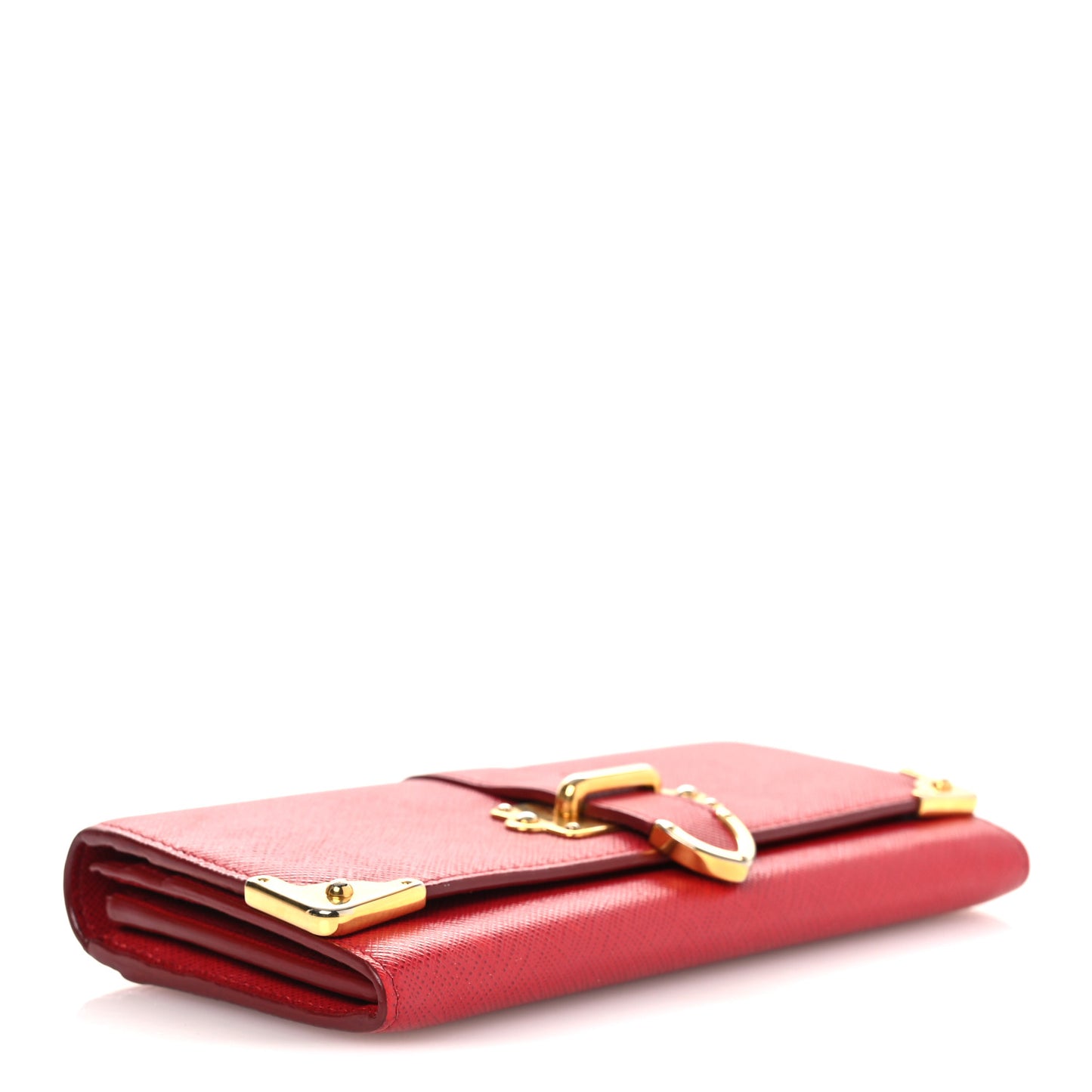 Saffiano Cahier Continental Flap Travel Wallet Fuoco