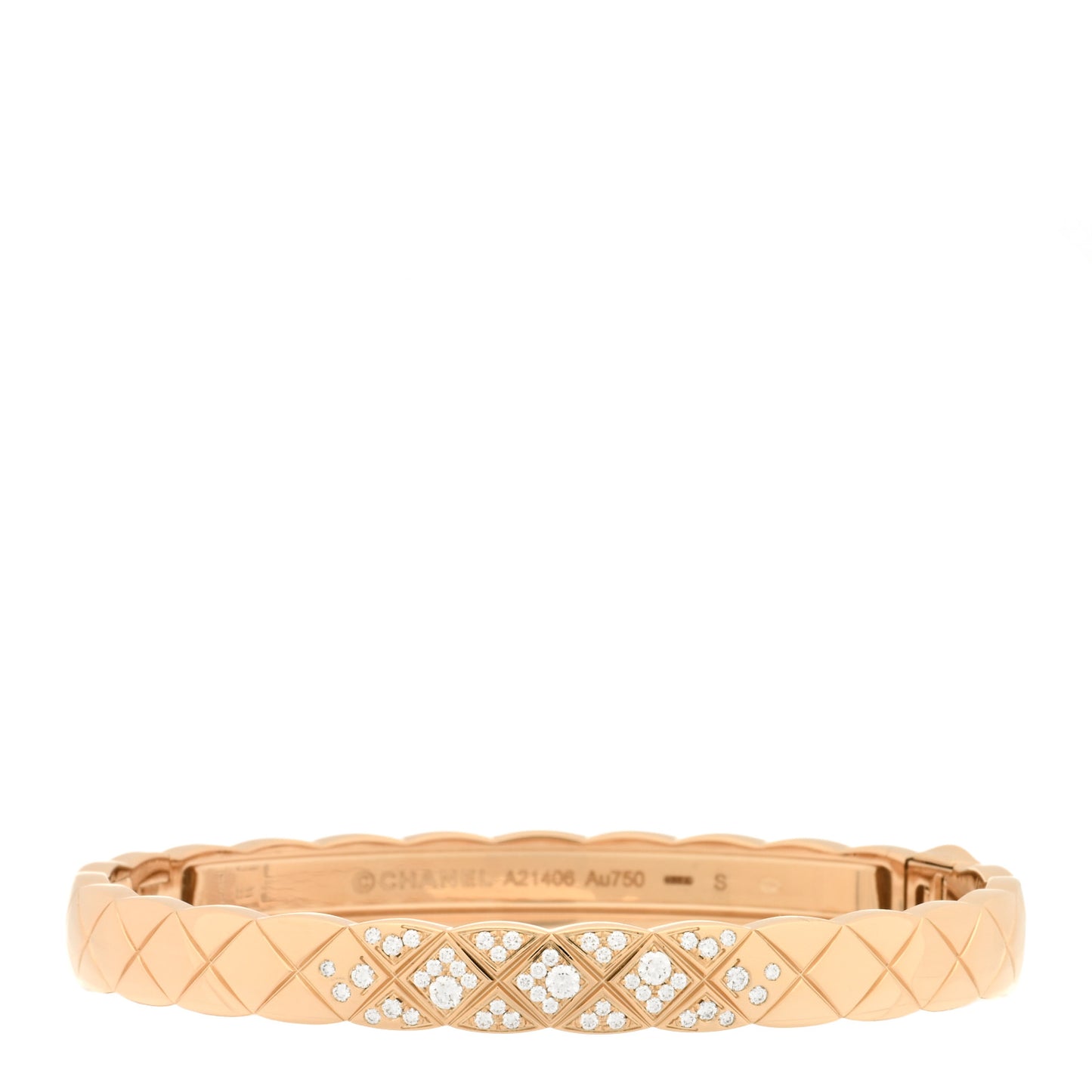 18K Beige Gold Diamond Coco Crush Bracelet S