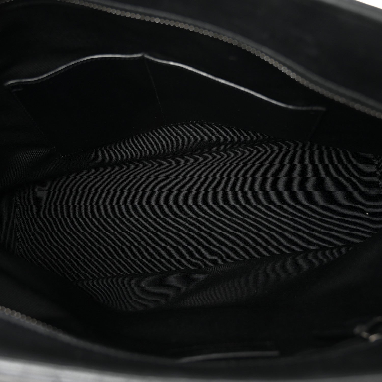 Saint Laurent Sheepskin Matelasse Chevron Large Monogram Shopping Bag Black 5 of 10