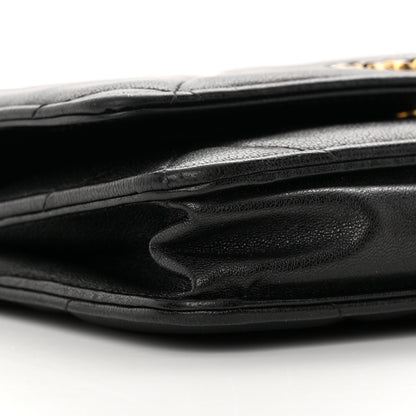 Chanel Shiny Goatskin Quilted Chanel 19 Wallet On Chain WOC Black 10 of 23