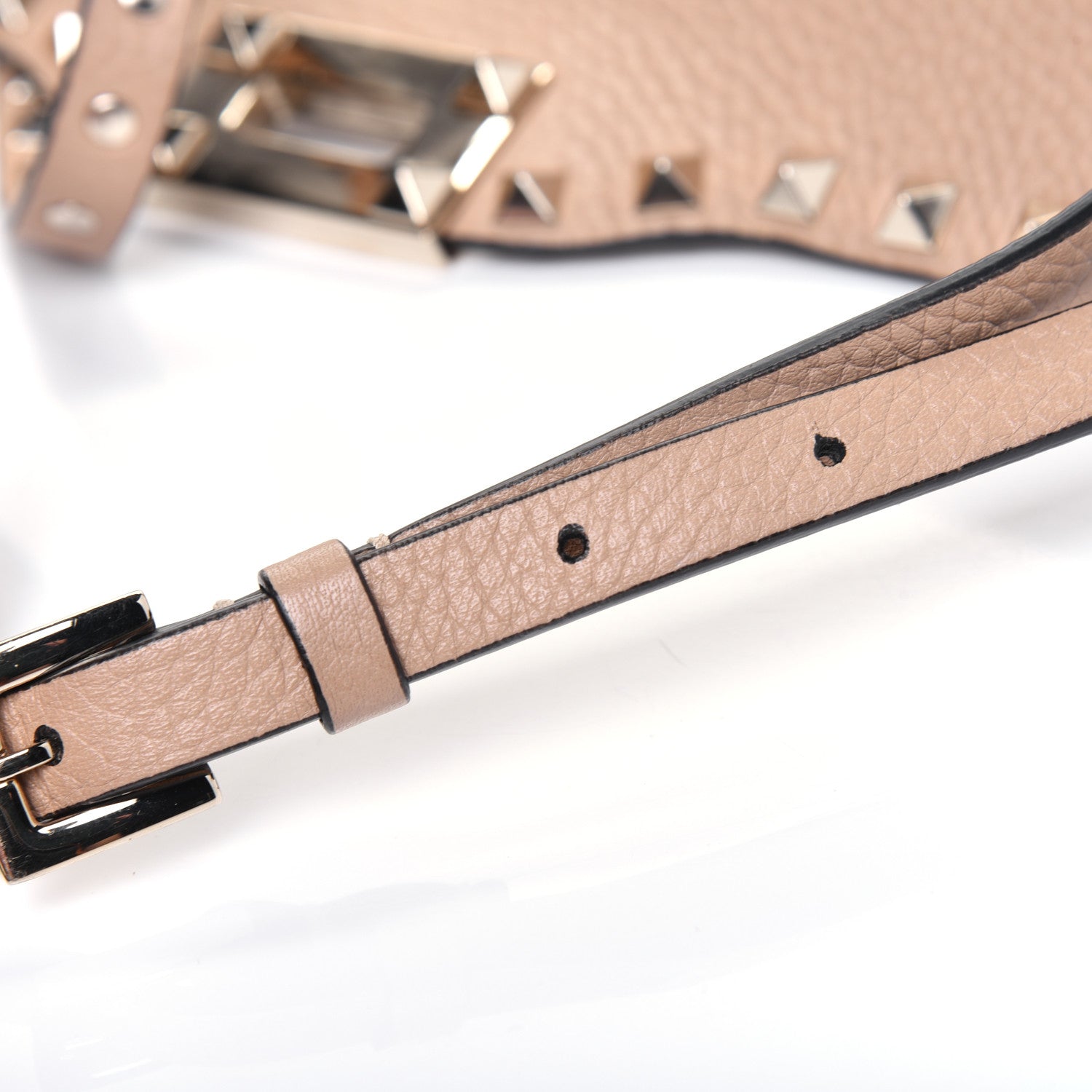 Valentino Garavani Pebbled Calfskin Medium Rockstud Flip Lock Crossbody Bag Camel Rose 13 of 16