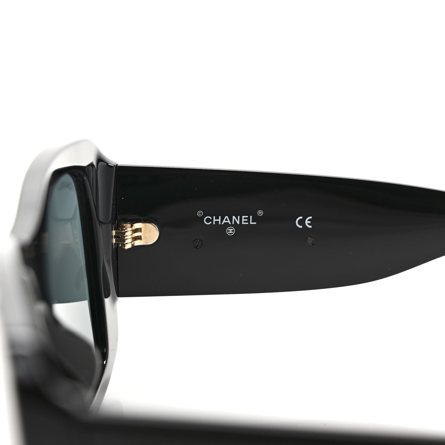 Chanel Acetate CC Logo Square Sunglasses 71472 Black 6 of 8