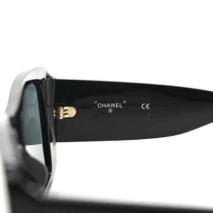 Chanel Acetate CC Logo Square Sunglasses 71472 Black 6 of 8