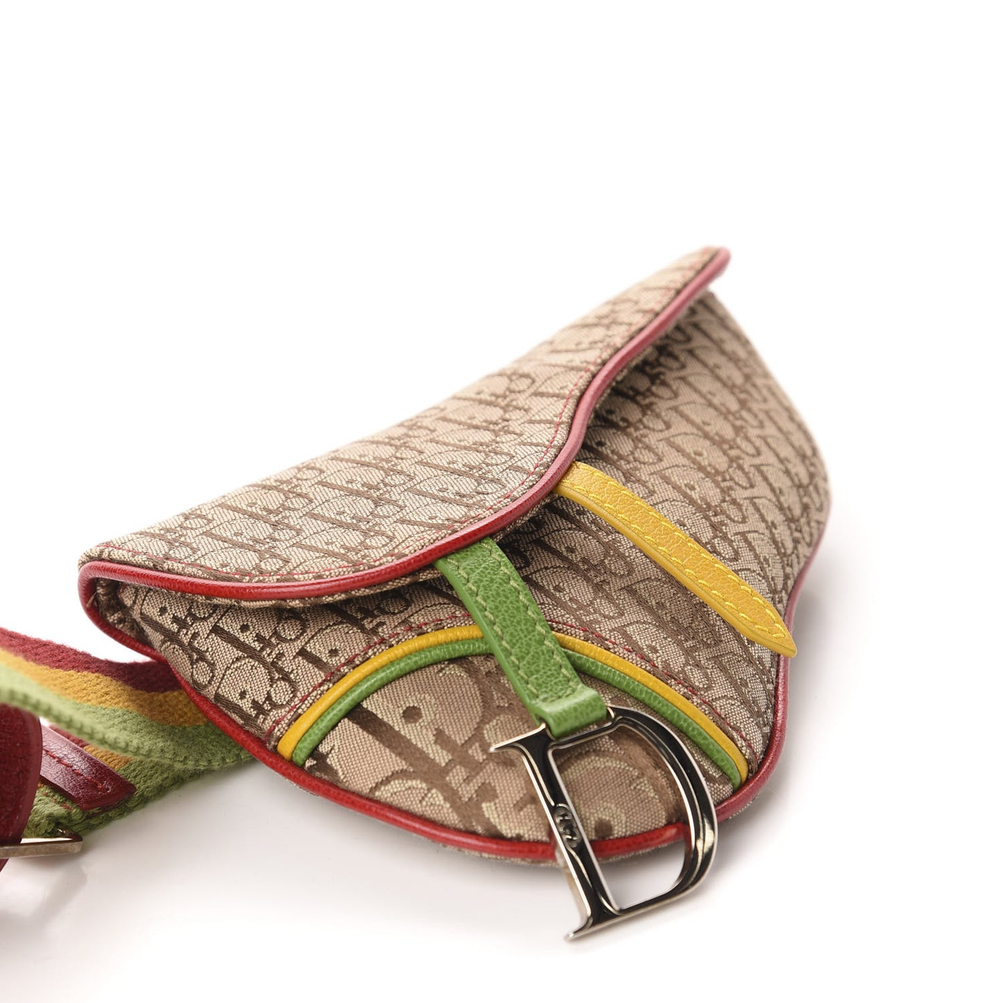 Monogram Rasta Saddle Belt Bag Beige