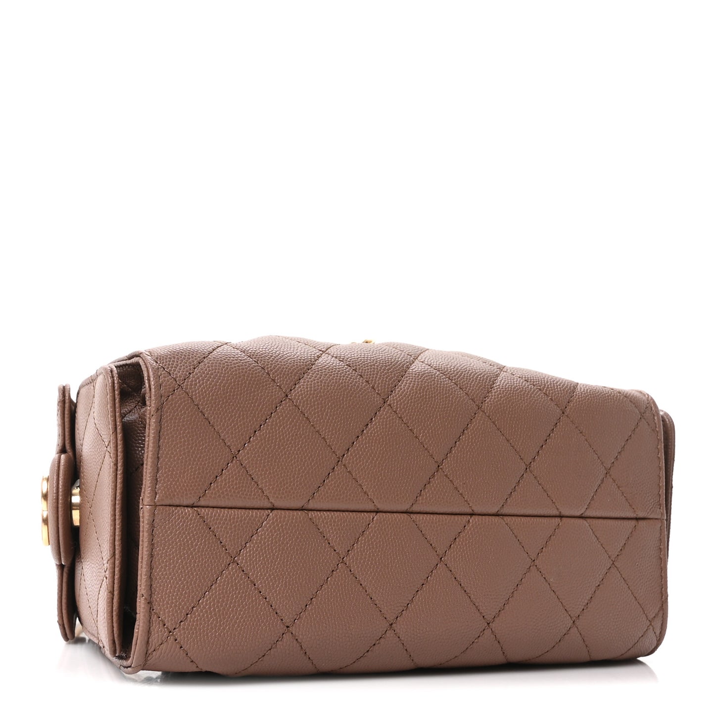 Caviar Quilted Mini Chanel 25 Handbag Brown