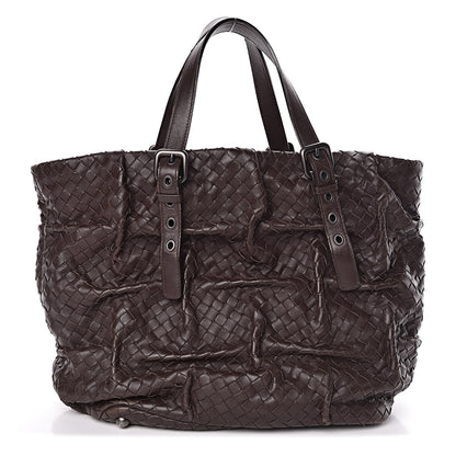 Bottega Veneta Nappa Intrecciato Pleated Tote Ebano 1 of 15